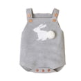 thumbnail image 1 of Arvbitana Baby Girls Easter Knitted Romper Cartoon Rabbit Print Button Closure Wide Strap Bodysuit Adjustable Jumpsuit Tops for Infant 3-24M, 1 of 9