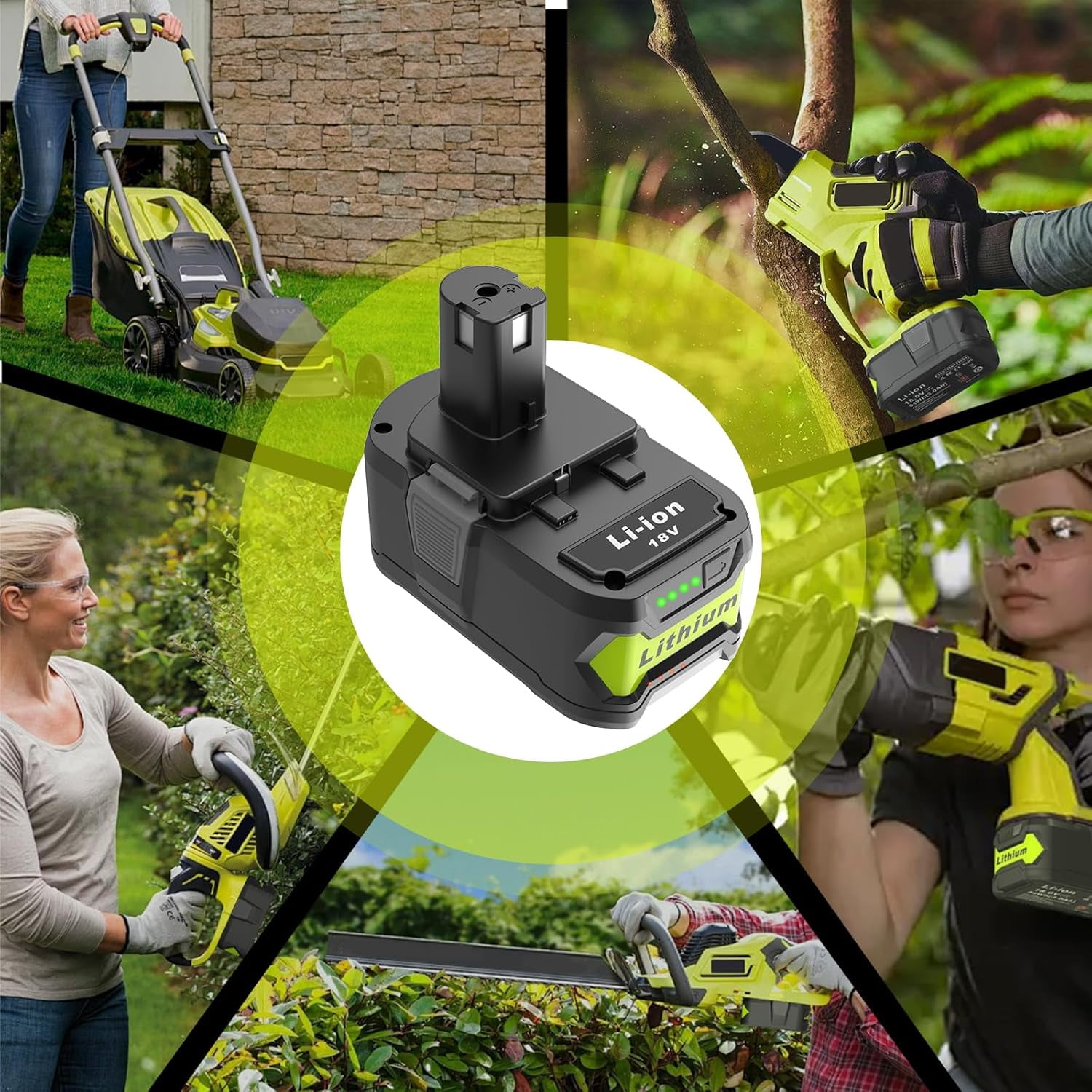 MINGSCI P108 18V 5.0Ah Battery Replace for Ryobi 18V ONE+ Battery P108 P102 P103 P104 P105 P107 P109 P122 Compatible with Ryobi 18V ONE+ Cordless Power Tools,1PACK