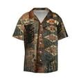 thumbnail image 2 of Lsque Vintage Poker Chips print Men's Cuban Collar Short Sleeve Shirt Summer Beachwear Casual Button Down Fashionable Vacation Leisure Shirt-X-Large, 2 of 7