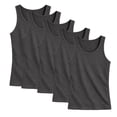 thumbnail image 5 of BenBen Men Tank Tops Ribbed Classic Fit Cotton Undershirt Tank Breathable 5-Pack, 5 of 5