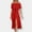 Red, variant on ZZwxWA Womens Summer Dress Off Shoulder One-Line Neck Dresses Solid Tie Waist Temperament Split Maxi Sundress Evening Cocktail Party Gown