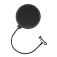 thumbnail image 1 of Microphone Pop Filter Windscreen, Professional Double Layer Mesh Screen for Vocal Recording, Studio Microphone Accessory to Reduce Hissing And Plosive Sounds, 1 of 8