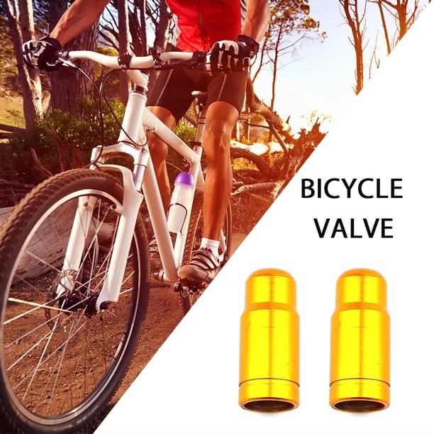 Bicicleta Tuerca de válvula de de Ndcxsfigh carretera Accesorios de protección de ciclismo de aleación de aluminio (Oro)