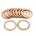 thumbnail image 2 of Unique Bargains 10pcs 25mm Inner Diameter Copper Washers Flat Sealing Gaskets Ring, 2 of 3