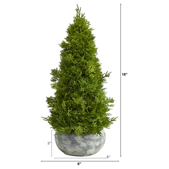 Nearly Natural 18in. Cypress Cone Artificial Tree in Decorative Planter