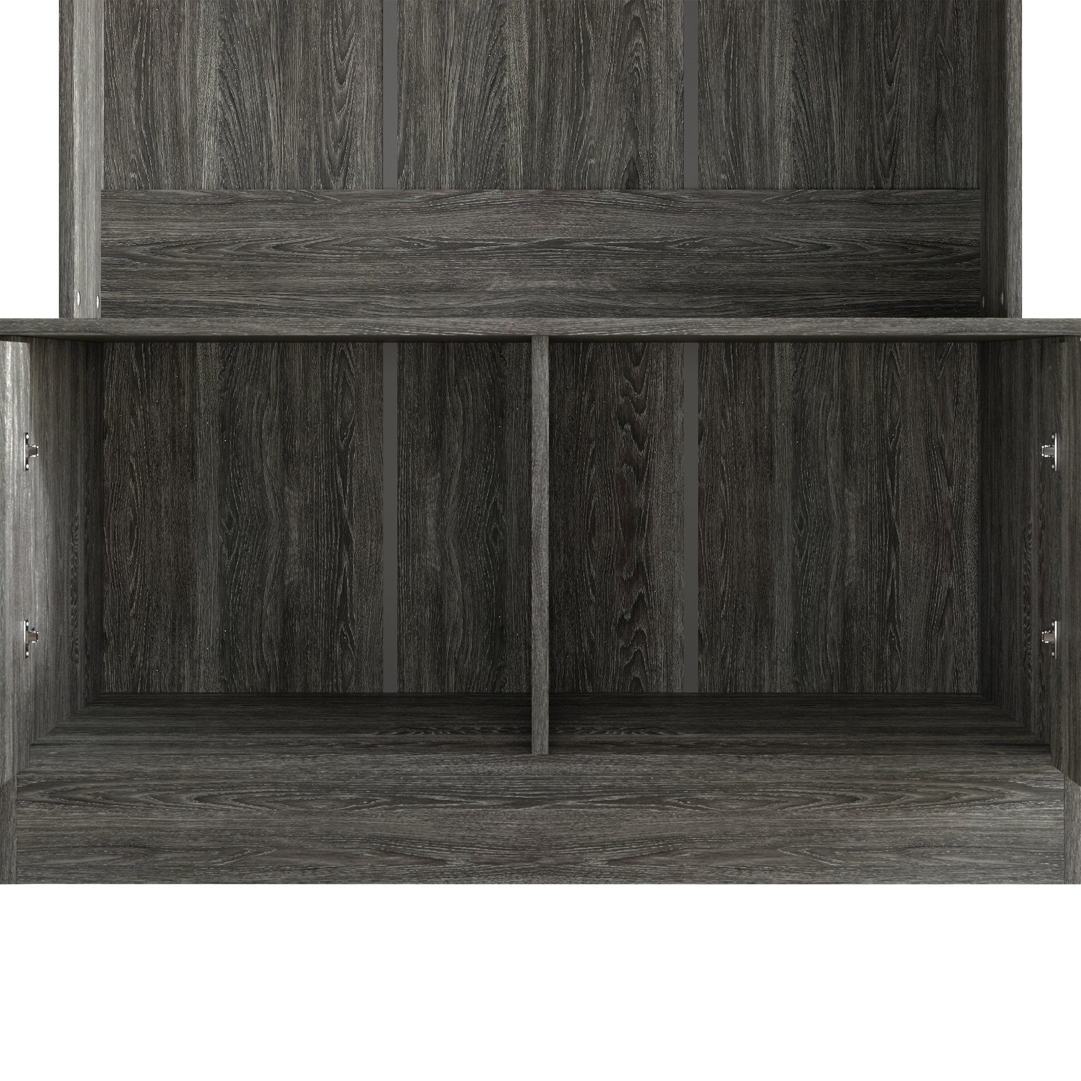 CASTLE PLACE Classic Multipurpose Hall Tree with Bench, Dark Grey