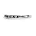thumbnail image 3 of Solid 14K White Gold Black and White Diamond Wedding Band Ring Size 6 (.23 cttw.), 3 of 8