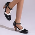 thumbnail image 6 of SACFOF Womne's T-Strap Mary Jane Oxfords Pumps Vintage Mid Kitten Heels Lolita Round Toe Dress Shoes for Wedding Party, 6 of 6
