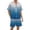 Bleu Ciel, variante sur GPOECD Pyjama pour Homme Grande Taille Dégradé Multicolore Imprimé en Satin de Soie à Manches Courtes Boutonné Ensemble de Détente pour Homme Gris,P