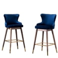 thumbnail image 3 of Polyester Material - Wingback and Stitched Back - Outdoor Bar - Set of Two Bar Stools, 3 of 7