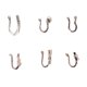thumbnail image 4 of 6 piezas de aro de nariz falso con clip de acero inoxidable, hipoalergénico, indoloro, tamaño ajustable, anillos de nariz falsos, joyería de plata, 4 of 4