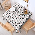 thumbnail image 2 of White Cow Spot Pattern Square Tablecloth,Waterproof Square Table Cover,Wipeable Spillproof Washable Table Cover for Home Kitchen Party Decor 42"X42"(107x107cm), 2 of 6