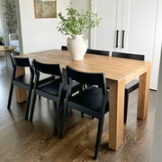 Plank+Beam 72 Modern Dining Table for 6, Solid Wood Rectangular Dining Table for Kitchen/Dining Room, Pecan Wirebrush