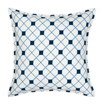 Greendale Home Fashions 20" x 20" Blue Geo Cotton Canvas Decorative Pillow