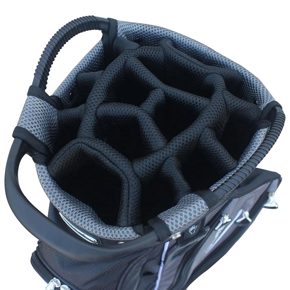 NEW Rife Golf RF-LITE Cart Bag 14-Way Top - Black / Grey
