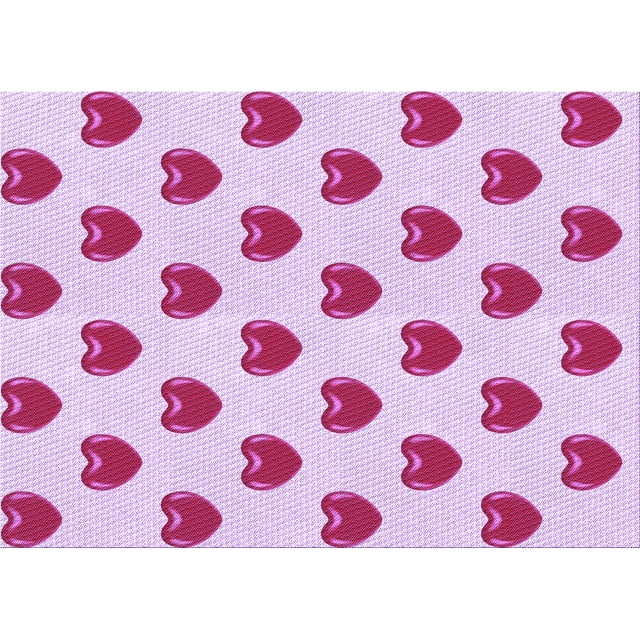 Ahgly Tapis Rectangulaire Lavable en Machine Intérieur Transitionnel Rose Néon, 7 Pieds x 10 Pieds