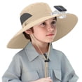 thumbnail image 5 of CHUMUD Kids Solar & USB Powered Fan Sun Hat, Wide Brim UPF 50+ Cooling Bucket Hat with Charging Cable, Breathable Mesh Outdoor Hat for Boys Girls 1-12 Years Old, 5 of 5