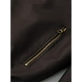 thumbnail image 4 of KVE Men's Faux Leather Jacket Waterproof Motorcycle Bomber Jacket Vintage PU Moto Biker Coat Coffee Large, 4 of 9