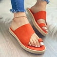 thumbnail image 2 of asdoklhq Slippers for Women Summer,Women's Solid Casual Vacation Open Toe Pinch Toe Flat Beach Sandals, 2 of 5