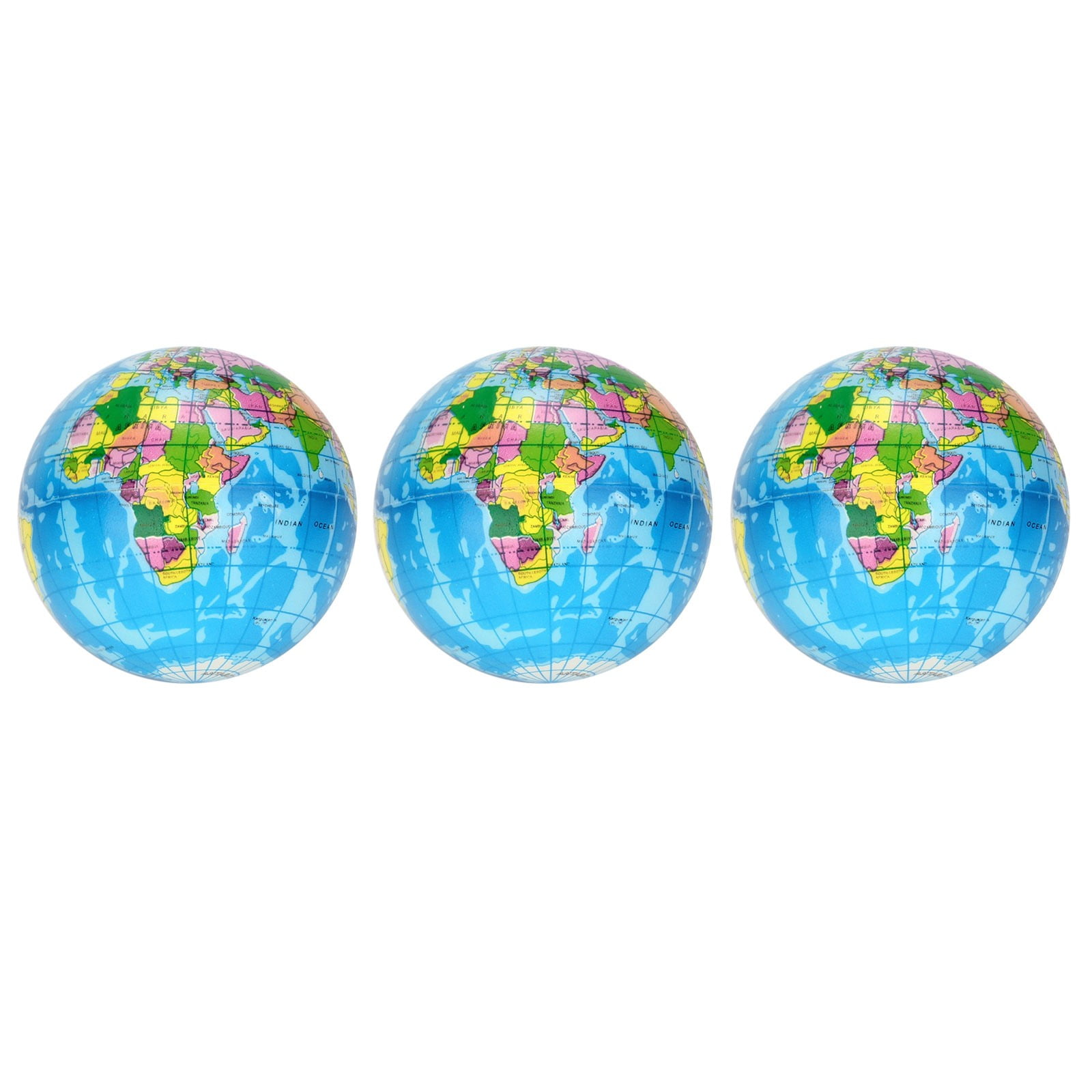 3" Globe Stress Ball Favor Party Gift Bag Fillers Prize Prizes World Bouncy 