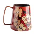 thumbnail image 4 of DOLITY Ceramic Coffee Mug Chinese Pottery Cup for Juice Cappuccino Restaurant Red, 4 of 9