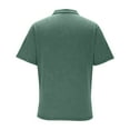 thumbnail image 6 of LODIENY Mens Polo Shirts Quarter Zip Shirts Vintage Casual Classic Lightweight Short Sleeve Golf Collared T-Shirt Tops with Pocket Green XL, 6 of 7