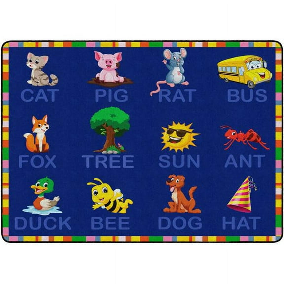 Flagship Carpets FE491-32A 6 x 8 ft. 4 The Learning to Read Rug - Rectangle