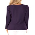 thumbnail image 4 of Women Short Sleeve Crossed Surplice Button Tops, 4 of 4