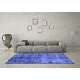 thumbnail image 3 of Ahgly Company Machine Washable Indoor Rectangle Oriental Blue Industrial Area Rugs, 8' x 10', 3 of 4