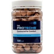 Flents Protechs Contoured Foam Ear Plugs, Ideal for Work with Loud Noise, Construction, Studying & Traveling, NRR 32, Beige (100 Pair)