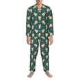 thumbnail image 3 of Fotbe Cute Shiba Pattern Long Sleeve Pajama Set for Men,Sleepwear Set,2-piece Loungewear Set,Soft PJs Comfy Nightwear with Pockets-X-Large, 3 of 7