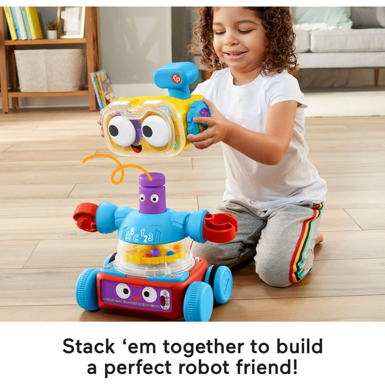 Fisher Price 4 in 1 Learning Bot Interactive Toy Robot for Infants Toddlers and Preschool Kids