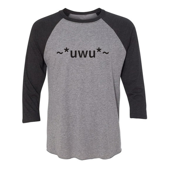 uwu Unisex 3/4 Sleeve Baseball Raglan Tee