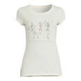 thumbnail image 5 of Feel Alive Skeleton Women's Short Sleeve Graphic Tee, 5 of 5