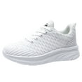 thumbnail image 1 of eczipvz Espadrilles de Mode pour Femmes Chaussures de Course Antidérapantes Athlétiques Tennis Marche Type Lame, Blanc, 1 of 2
