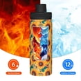 thumbnail image 5 of KLL Beautiful Bohemian Sunflower Pattern 18oz Insulated Water Bottle, Stainless Steel Sports Water Cup Flask with Spout and Handle Lid for Sports Travel Car& School, 5 of 7