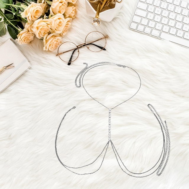 Cadena de pecho Fernando para mujer Ajustable Bikini Cintura Plata