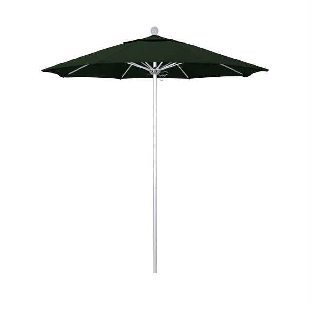 California Umbrella Venture Parasol de Marché Argenté de 7,5 Pieds Vert