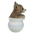 thumbnail image 3 of Pet Taco Chihuahua Teacup Puppy Dog Figurine With Glass Eyes Pup In Pot, 3 of 9