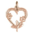 thumbnail image 1 of 14K Rose Gold Heart Pendant - 16 mm, 1 of 3