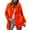 Orange, variant on Women's Plus Size Faux Fur Coat — Long Sleeve Winter Jacket in Solid Red, Burgundy & Maroon Shades, Warm & Cozy Outerwear for Casual Wear