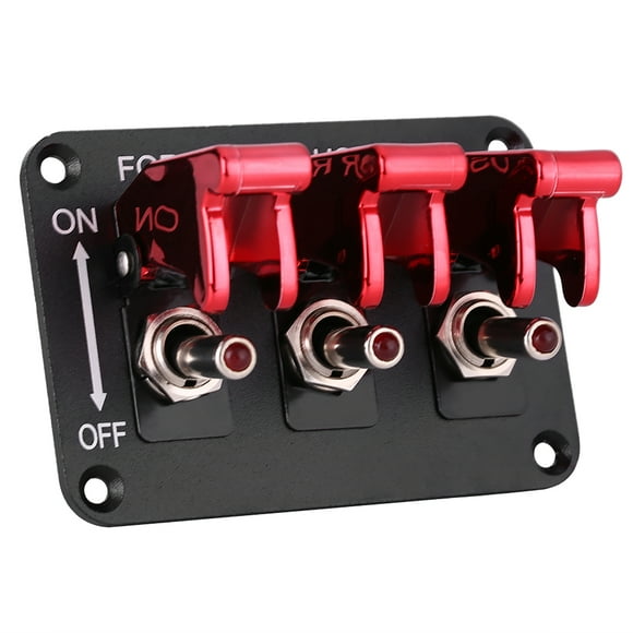 Automotive Toggle Switches Toggle 12V 3 Group Toggle Switch Panel For Racing Car Red