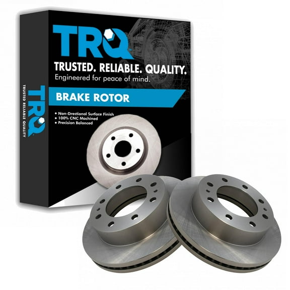 TRQ Front Disc Brake Rotor Pair Set for GMC Chevy Express Van Pickup Truck