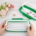 thumbnail image 3 of 3PCS Green Portable Trash Bag Holder Garbage Bag Holder Plastic Kitchen Cupboard Hanging Trash Can Waste Bin Rack Holder Kitchen Tools Kitchen Supplies Garbage Storage Rack Can 8.7"x4.7", 3 of 7