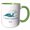 Green/White, variant on 3drose, Image of a Waves with Text I Need Vitamin Sea, 11oz Magic Transforming Mug