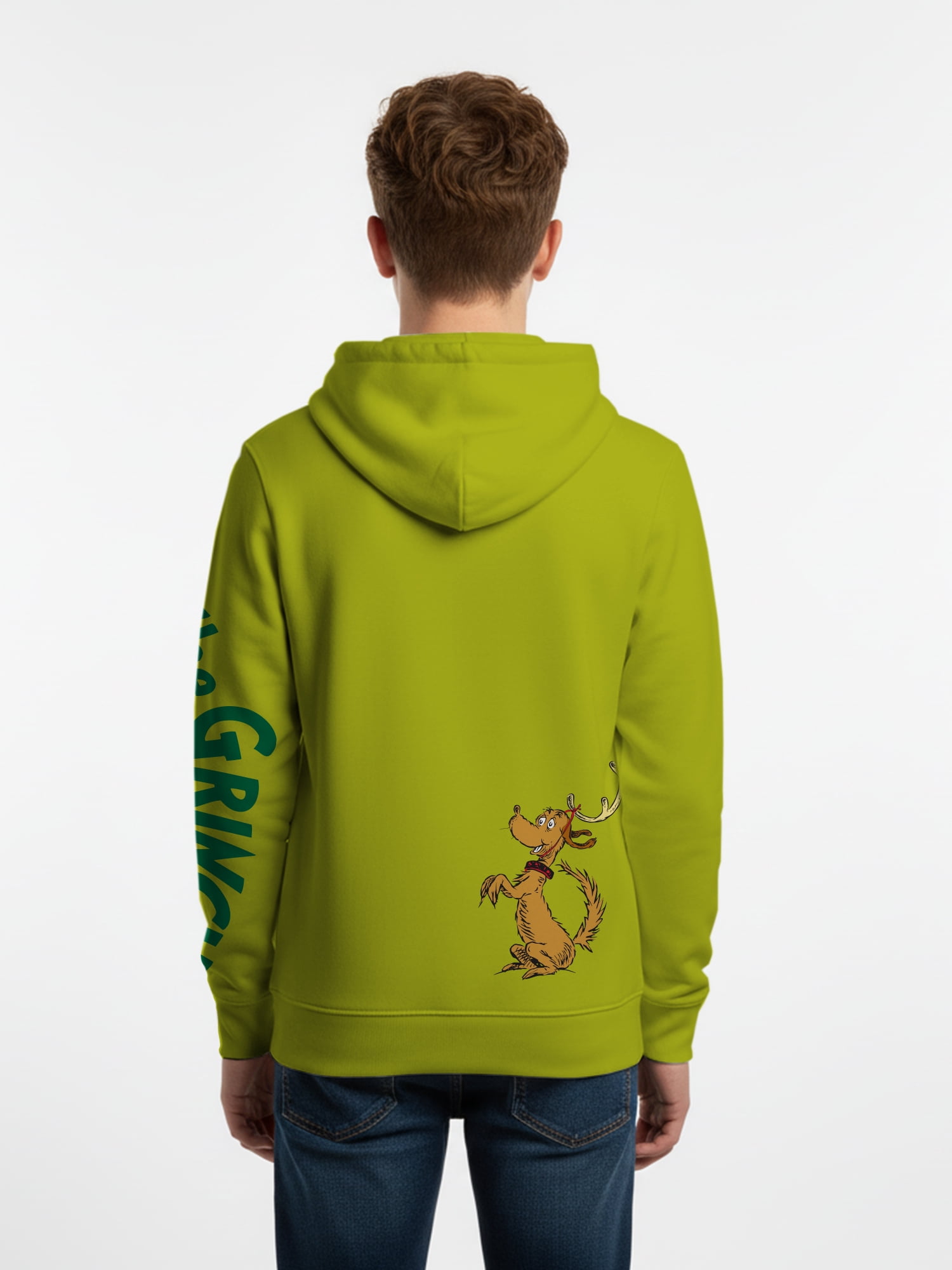 Dr Seuss Grinch Boys Cosplay Graphic Zip Hoodie, Sizes XS-XXL