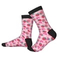 thumbnail image 2 of KLL Haear Strawberry Print Cool Socks Men's Women's Crew Socks Funny Crazy Novelty Stockings, 2 of 7