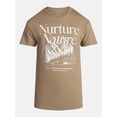 thumbnail image 5 of Humor Men's and Big Men's Nurture Nature Cotton Graphic Tee with Short Sleeves, Size S-3XL, 5 of 5