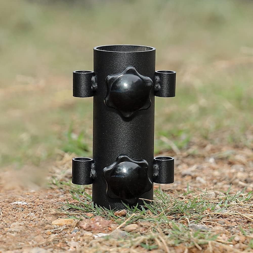 CATPAN 4Pcs Camping Tent Rod Holders,Reinforced Windproof Awning Rod Holder,Portable Tent Fixed Tube Pole Stand for Camping Fishing Hiking