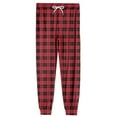 thumbnail image 6 of Domuza Pajamas for Men Pants Plaid Comfy Loose Elastic Drawstring Jogger Sleep Pants Lightweight Casual Soft Lounge Pjs Trousers with Pockets Red M, 6 of 9